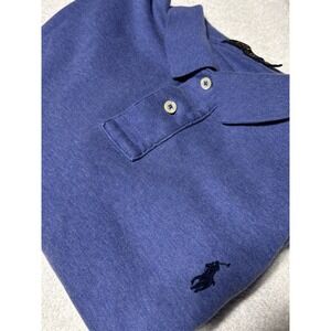 Polo Ralph Lauren Mens Polo Shirt 2 Button Pullover Blue Heather 2XL TTG